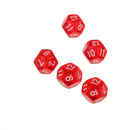5pcs/set TRPG Game Dungeons & Dragons D12 Multi Sides Dice Set Toy Red