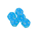 New 5pcs/Set TRPG Games Dungeons & Dragons D12 Multi Sided Dices Set Blue