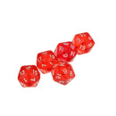 5 x Multi Sided Dice Set D20 Dungeons & Dragons TRPG Game Roleplay Red