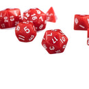 10pcs/Set TRPG Games Dungeons & Dragons D4-D30 Multi-Sided Dice Red