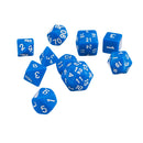 10pcs/Set TRPG Games Dungeons & Dragons D4-D30 Multi-Sided Dice Blue