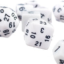 10pcs/Set TRPG Games Dungeons & Dragons D4-D30 Multi-Sided Dice White