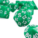 10pcs/Set TRPG Games Dungeons & Dragons D4-D30 Multi-Sided Dice Green