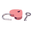 Old Vintage Antique Style Small Padlock Heart Shaped With Keys-Pink
