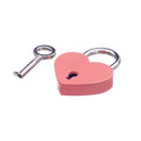 Old Vintage Antique Style Small Padlock Heart Shaped With Keys-Pink