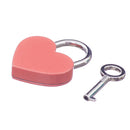Old Vintage Antique Style Small Padlock Heart Shaped With Keys-Pink
