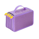 Women Girls Beauty Cosmetic Tools Storage Makeup Brush Holder 4 Layers Capacity Kids Pencil Pen Case Travel Bag Gift Purple