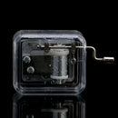 Hand Crank Music Box Movement Play Amazing Grace - Silver