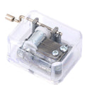 Hand Crank Music Box Movement Play Amazing Grace - Silver