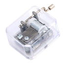 Hand Crank Music Box Movement Play Amazing Grace - Silver