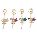 Fashionable Metal Rhinestone Keychain Keyring Friends Family Lovers Gift Accessories Gold