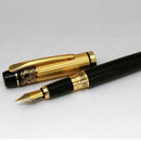 Black Gold Stainless HERO 901 Medium Nib Fountain Writing Pen Calligraphy