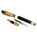 Black Gold Stainless HERO 901 Medium Nib Fountain Writing Pen Calligraphy