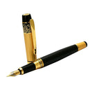 Black Gold Stainless HERO 901 Medium Nib Fountain Writing Pen Calligraphy