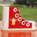 Childrens Wooden Threading Shoe Learn To Tie Laces Practical Educational Toy