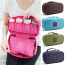 Polyester Fashionable Large Capacity Bra Panty Underwear Cosmetic Jewelry Bag Storage Case Organiser Travel Accessory Sky Blue