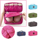 Polyester Fashionable Large Capacity Bra Panty Underwear Cosmetic Jewelry Bag Storage Case Organiser Travel Accessory Sky Blue