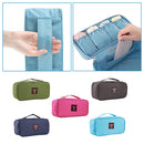 Polyester Fashionable Large Capacity Bra Panty Underwear Cosmetic Jewelry Bag Storage Case Organiser Travel Accessory Sky Blue