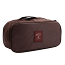 Polyester Fashionable Large Capacity Bra Panty Underwear Cosmetic Jewelry Bag Storage Case Organiser Travel Accessory Brown