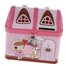Piggy Bank House Coin Bank Tin Box Money Box Frist Saving Box Include Lock and Keys for Kids Saving Fun