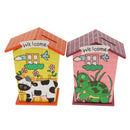 Wooden Cartoon House Money Box for Coins Cash Children Piggy Bank Saving New