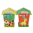 Wooden Cartoon House Money Box for Coins Cash Children Piggy Bank Saving New