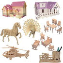 Running Horse DIY 3D Jigsaw Wooden Model Construction Kit Toy Puzzle Gift