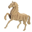 Running Horse DIY 3D Jigsaw Wooden Model Construction Kit Toy Puzzle Gift