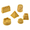 6Pcs Mini Sand Castle Molds Building Pyramid Sandcastle Beach Child Toy