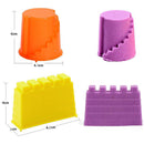 6Pcs Mini Sand Castle Molds Building Pyramid Sandcastle Beach Child Toy