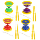 3-Bearing Diabolo Kids Diabolo Set w/ Handstick & String Chinese Yo Yo Purple
