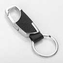 Fashion Men's Metal Car Key Ring with Snap Hook Silver and Black