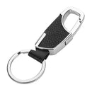 Fashion Men's Metal Car Key Ring with Snap Hook Silver and Black
