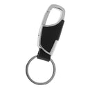 Fashion Men's Metal Car Key Ring with Snap Hook Silver and Black