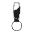 Fashion Men's Metal Car Key Ring with Snap Hook Silver and Black