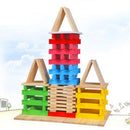 Children Wooden 150pcs Building Stacking Blocks Bricks Toy Construction Set Kids Domino Games