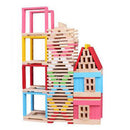 Children Wooden 150pcs Building Stacking Blocks Bricks Toy Construction Set Kids Domino Games