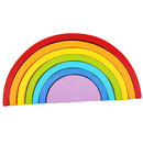 Wooden 7 Colour Stacking Rainbow Shape Kids Childrens Educational Toy Set