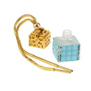 6ML Square Bottle Empty Perfume Bottle Car Home Hanging Charm - Blue Tint
