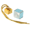 6ML Square Bottle Empty Perfume Bottle Car Home Hanging Charm - Blue Tint