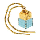 6ML Square Bottle Empty Perfume Bottle Car Home Hanging Charm - Blue Tint