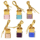 6ML Square Bottle Empty Perfume Bottle Car Home Hanging Charm - Blue Tint