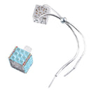 6ML Square Bottle Empty Perfume Bottle Car Home Hanging Charm - Blue Tint