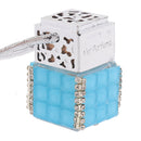 6ML Square Bottle Empty Perfume Bottle Car Home Hanging Charm - Blue Tint