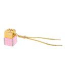 6ML Square Bottle Empty Perfume Bottle Car Home Hanging Charm Decor - Pink