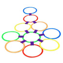 Large Size 10 Rings & 10Ring Clips Twister Hopscotch Multi-color Active Play