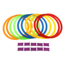 Large Size 10 Rings & 10Ring Clips Twister Hopscotch Multi-color Active Play