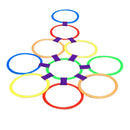 Small Size 10 Rings & 10Ring Clips Twister Hopscotch Multi-color Active Play