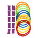 Small Size 10 Rings & 10Ring Clips Twister Hopscotch Multi-color Active Play