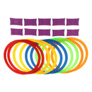Small Size 10 Rings & 10Ring Clips Twister Hopscotch Multi-color Active Play
